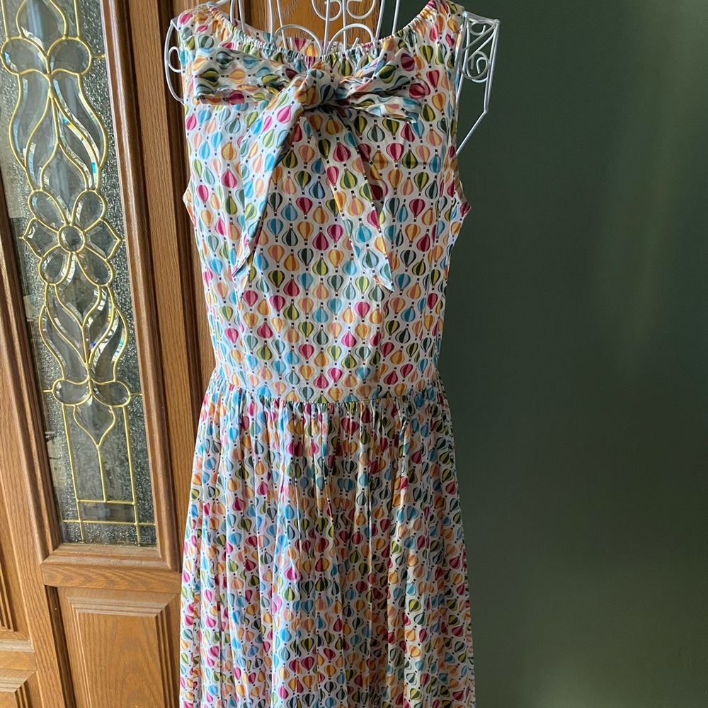 Hot air balloon print dress